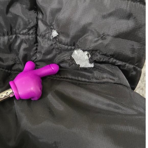 Eddie Bauer Reversible Puffer Jacket Kids L‎ 14/16 Black Camo Hooded Winter Coat - Picture 12 of 16